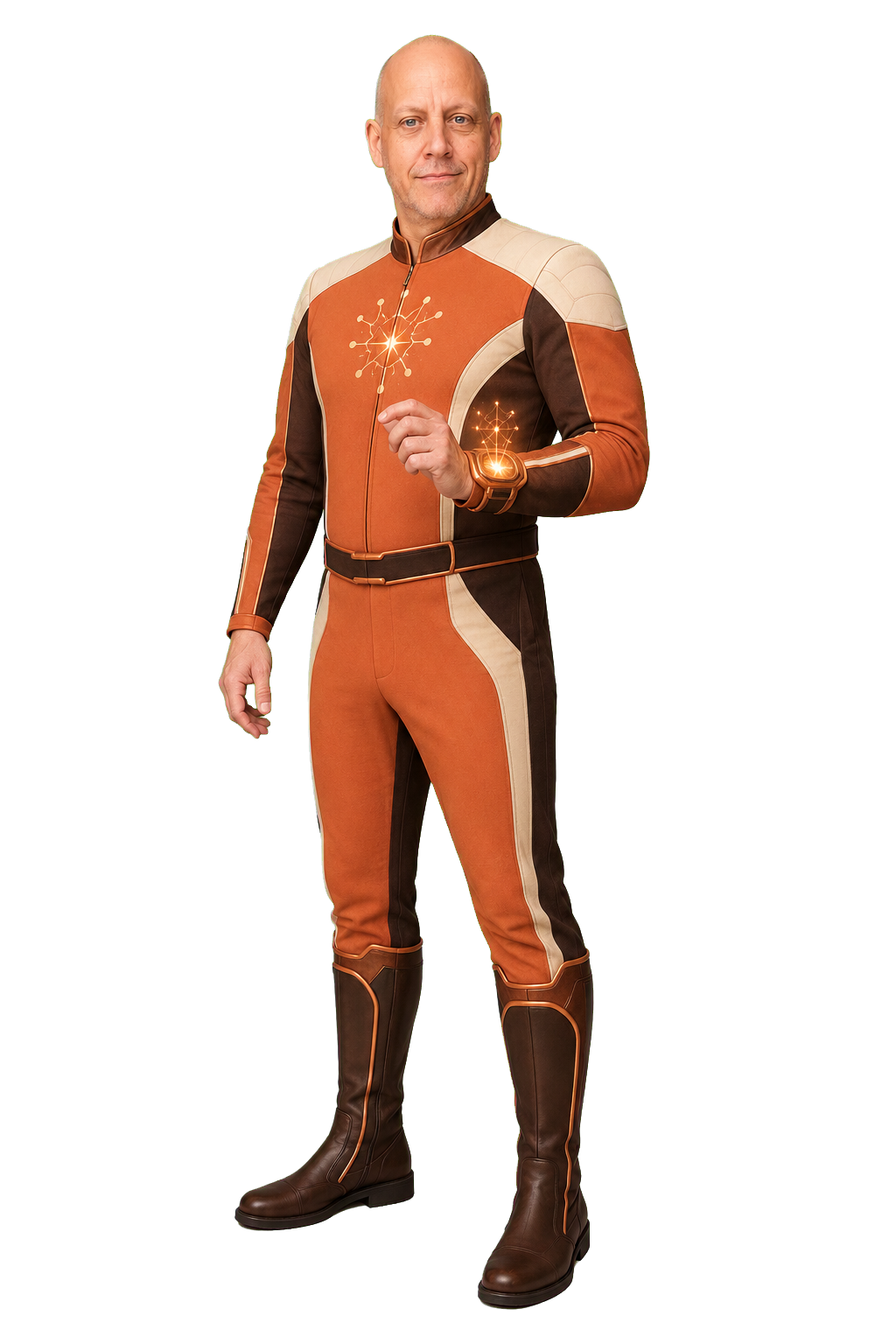 AI MAN, Aaron Phillips as the AI Marketing Systems specialist