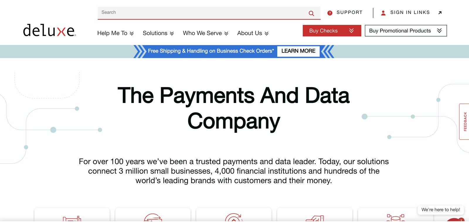 Deluxe homepage