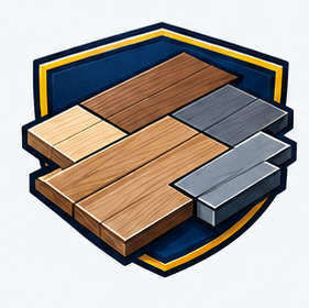 Flooring superhero crest logo concept